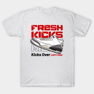 AJ 3 Retro White Cement Sneaker T-Shirt